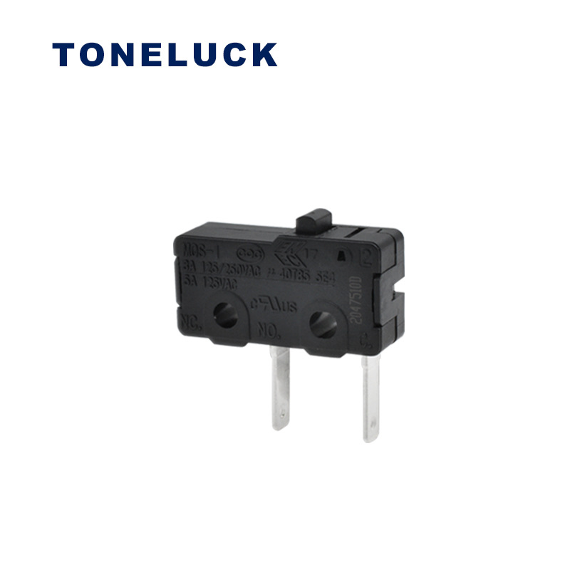 TONELUCK厂家惠州供应黑色两脚常开微动开关 燃气灶点火轻触开关