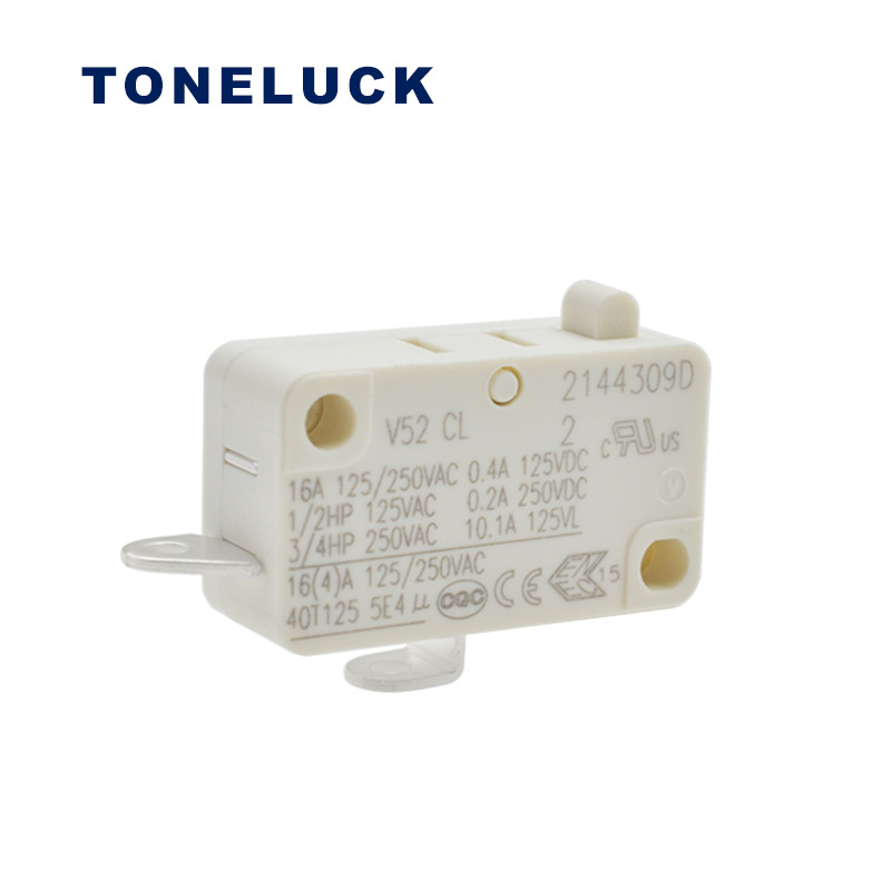 TONELUCK 厂家电热水龙头微动开关小型两脚 电动阀门微动开关带孔
