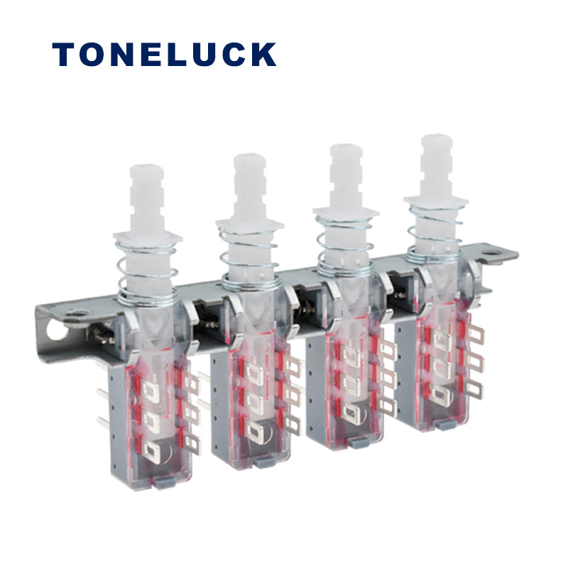 TONELUCK直键开关 自锁开关多功能电路 按键开关连体双联开关组合