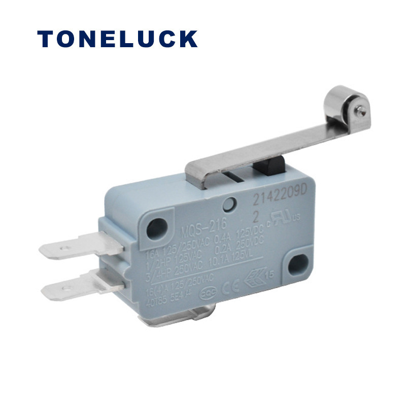 TONELUCK小型开关16A微动行程开关常开常闭银触点MQS-216微动开关